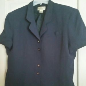 Saville Black Short Sleeve Suit Jacket Sz 14